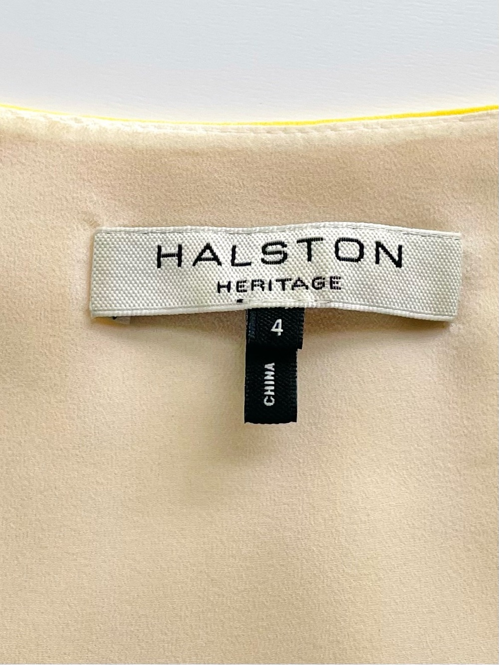 Halston Heritage Yellow White Ombre Chiffon Draped Layered Asymmetrical Dress 4 - Picture 5 of 15